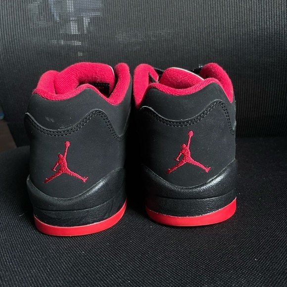 AIR JORDAN 5 RETRO LOW ALTERNATE 90 BLACK RED AUTHENTIC STREETWEAR SNEAKERS 6.5Y - Picture 4 of 8